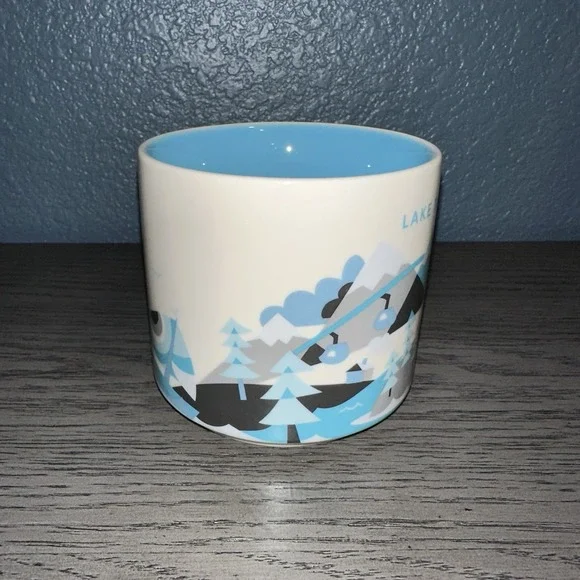 Starbucks Lake Tahoe You Are Here Collection 14oz Coffee Mug Sierra Nevada - Picture 2 of 5